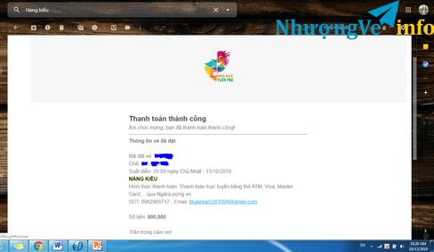 Ảnh Nhượng lại 3 vé VIP, chỗ ngồi đẹp vở kịch Nàng Kiều tại Nhà hát tuổi trẻ, 20h ngày 13/10/2019 (CN)
