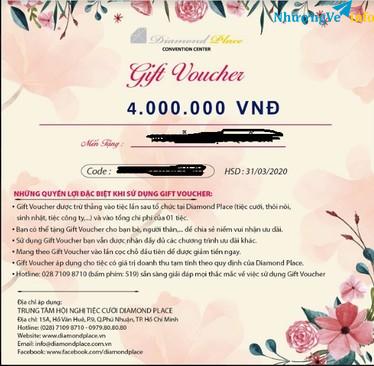 Ảnh Nhượng voucher giảm giá tại Nhà hàng Diamond Place Hồ Văn Huê.
