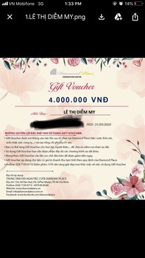 Ảnh Nhượng lại voucher NH Diamond Place- Ho Van Hue