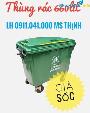 Ảnh Xe đẩy rác 660lit giá rẻ-0911.041.000-ms thịnh