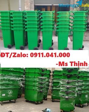 Ảnh Thùng rác nhựa màu xanh lá-0911.041.000