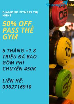 Ảnh Pass thẻ Gym Diamond Fitness Thị Nghè - 6 tháng
