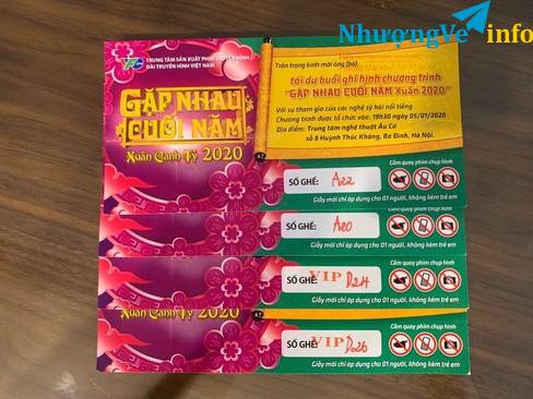 Ảnh Nhượng 2 cặp vé Găp nhau cuoi năm tối nay 5/1