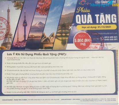 Ảnh BÁN VOUCHER DU LỊCH CHỢ LỚN TOURIST HẠN SỬ DỤNG 2 NĂM TỚI 31/12/2021