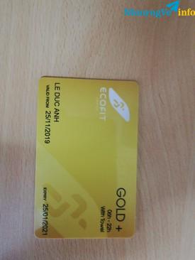 Ảnh Nhượng thẻ tập ecofit (gold plus) còn hơn 12 tháng tập