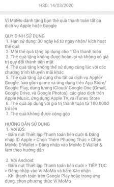 Ảnh Voucher thanh toán Apple/Google