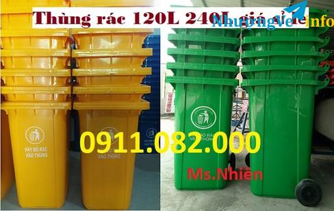 Ảnh Đại lý cung cấp thùng rác nhựa giá rẻ tại sài gòn- lh 0911.082.000