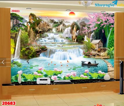 Ảnh Tranh lụa kim tuyến lụa bóng 3d 5d giá rẻ
