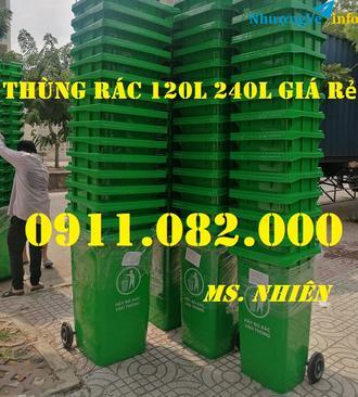 Ảnh Chuyên bỏ sỉ thùng rác 120L 240L giá lẻ- thùng rác giá rẻ tại vĩnh long- lh 0911082000