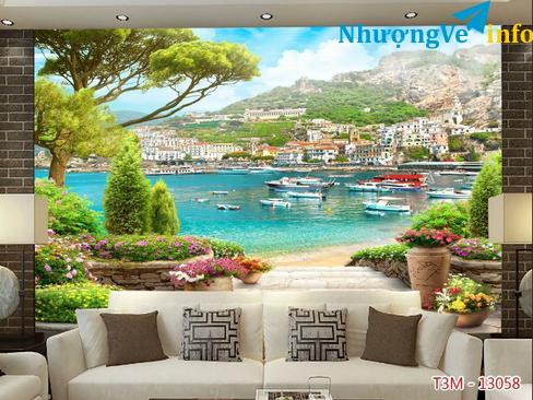 Ảnh Tranh phong cảnh tranh dán tường giá rẻ