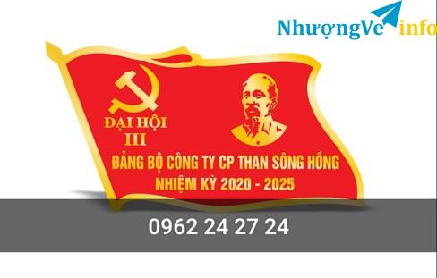 Ảnh cơ sở nhận sản xuất huy hiệu lá cờ đại hội, chuyên cung cấp huy hiệu hội đồng, bán phù hiệu cài áo