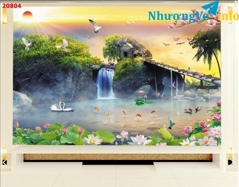 Ảnh Mua tranh dán tường 3d 5d tranh lụa tranh kim