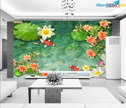 Ảnh Tranh dán tường 3d 5d tranh lụa tranh kim tuyến toàn quốc