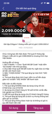 Ảnh pass voucher city gym 1 tháng