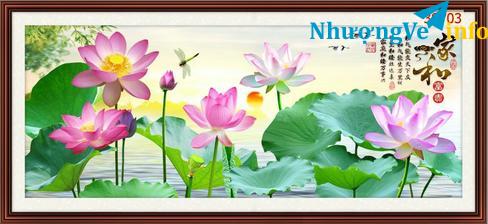 Ảnh Tranh dán tường 3d 5d tranh lụa tranh kim tuyến hà nội