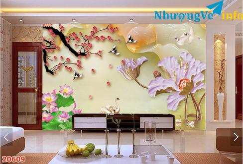 Ảnh Tranh lụa tranh kim tuyến 3D phủ bóng