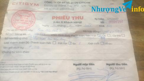 Ảnh Cần nhượng lại gói PT 72 buổi Citygym Q4