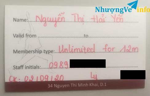 Ảnh Nhượng thẻ tập Yoga Living - Unlimited  01 năm