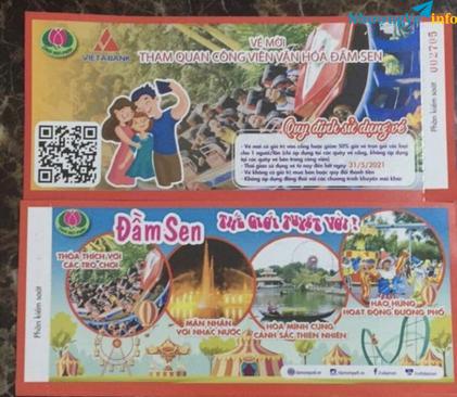 Ảnh Vé mời đầm sen khô