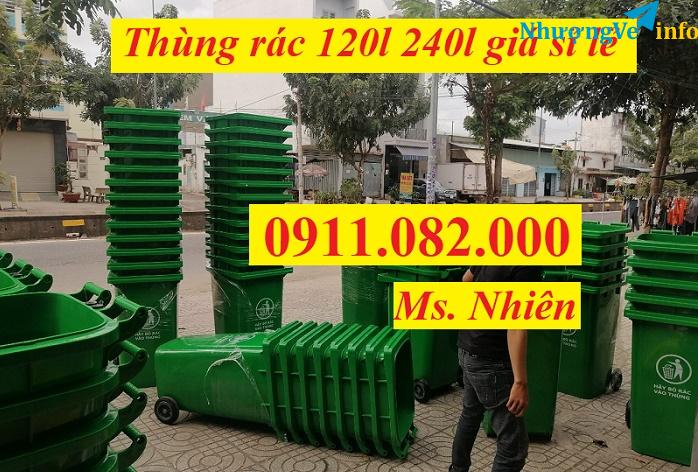Ảnh Mua bán thùng rác giá rẻ- giảm giá thùng rác 120 lít 240 lít giá thấp- lh 0911082000