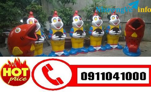 Ảnh Xe thu gom rác thải công cộng, xe gom rác 3 bánh xe, 4 bánh xe