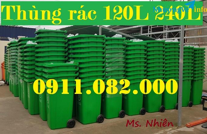 Ảnh Xả kho thùng rác 240 lít giá rẻ tại an giang, thùng rác mới 100%- lh 0911082000