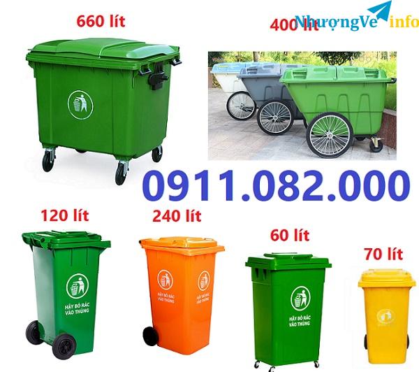 Ảnh Thùng rác 120 lít giá sỉ- hạ giá thùng rác 120 lít tại đồng tháp -lh 0911082000