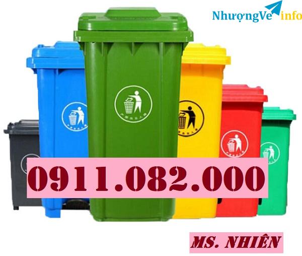 Ảnh Bán thùng rác 120L 240L giá tốt- thùng rác inox 2 ngăn, 3 ngăn- lh 0911082000