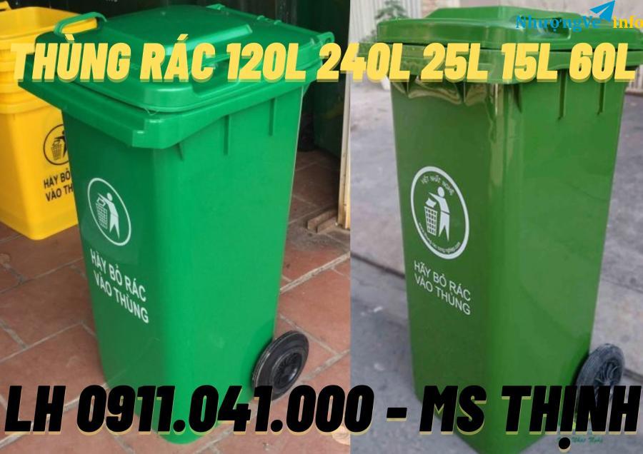 Ảnh Thùng rác công cộng giá rẻ 120lit 240lit 660lit