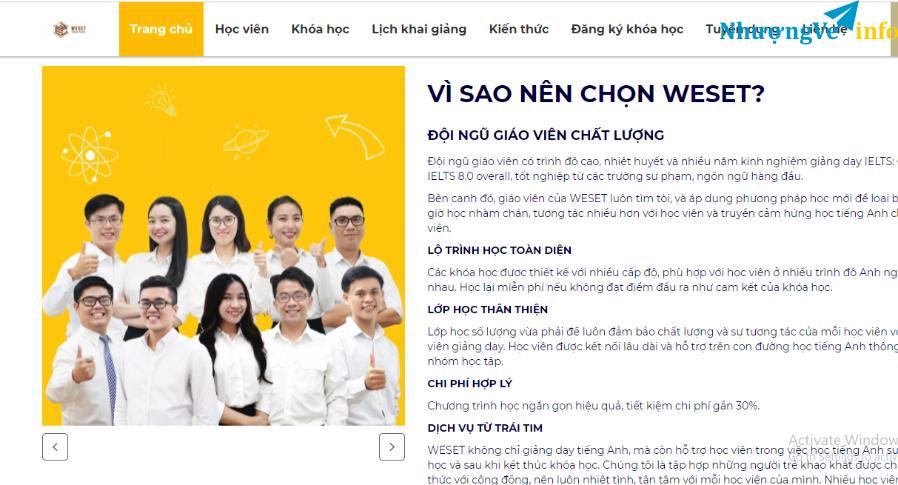 Ảnh Nhượng lại khóa học tiếng anh tại Trung tâm Tiếng Anh WESET (Gía cả thương lượng