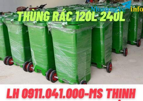 Ảnh Thùng rác sỉ lẻ thùng rác 120lit 240lit tại bến tre 0911.041.000