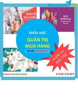 Ảnh KHÓA HỌC QUẢN TRỊ MUA HÀNG CẤP TỐC TẠI HÀ NỘI 0978868612
