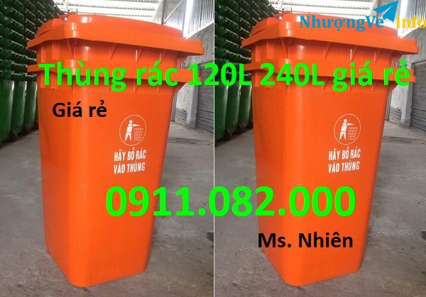 Ảnh Chuyên bỏ sỉ thùng rác 120L 240L giá rẻ cho đại lý- thùng rác giá rẻ tại đồng tháp- lh 0911082000