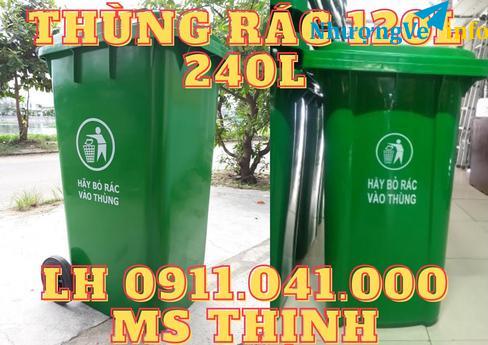 Ảnh Thùng rác 120lit 240lit 660lit nhựa HDPE giá rẻ lh 0911.041.000