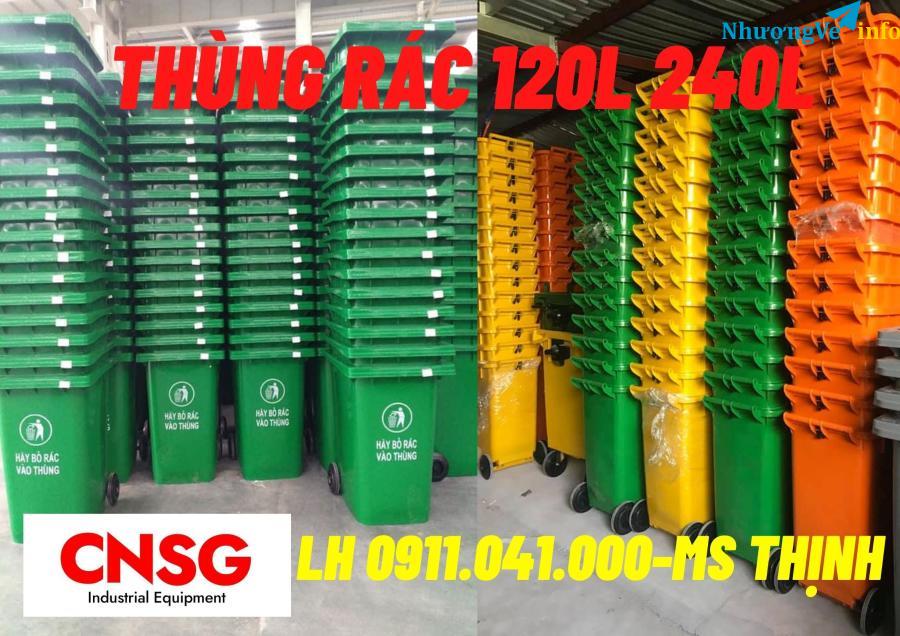 Ảnh Địa chỉ bán thùng rác 120lit 240lit giá rẻ 0911041000
