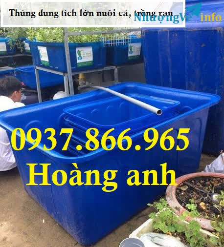 Ảnh Thùng chữ nhật xử lí nước, thùng trồng rau sạch, thùng đựng nước công trình