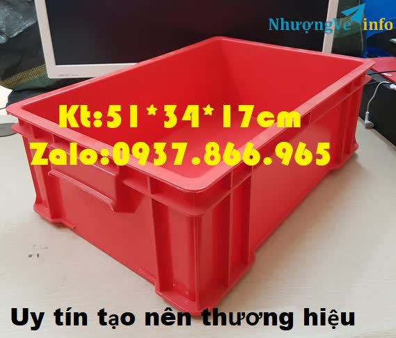 Ảnh Thùng nhựa b4(51*34*17cm),cung cấp thùng nhựa b4 số lượng lớn, thùng b4 hàng có sẵn tại hà nội
