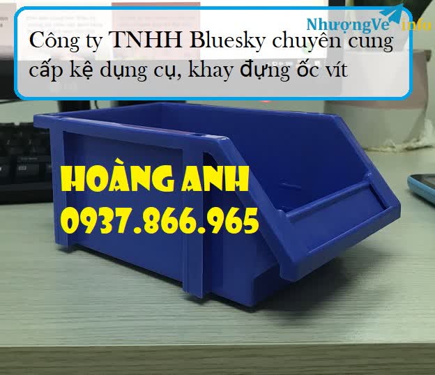 Ảnh Khay nhựa vát đầu , khay nhựa đựng đinh-vít, kệ, hộp đựng phụ tùng,khay dụng cụ-kệ dụng cụ