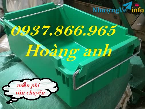 Ảnh Thùng cơ khí có quai xách, thùng nhựa A2, thùng cơ khí, thùng nhựa, hộp cơ khí, khay đựng sản phẩm
