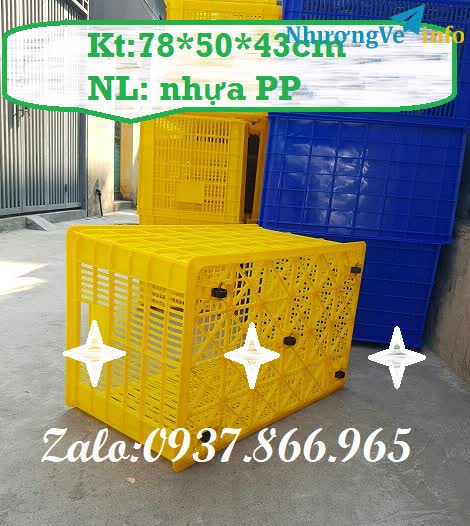 Ảnh Sản xuất sọt nhựa công nghiệp, sóng nhựa hở, sọt nhựa dùng trong phân xưởng, sọt nhựa 5 bánh xe