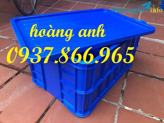 Ảnh Thùng nhựa đặc HS 019, sóng nhựa, thùng đặc dùng trong công nghiệp có nắp