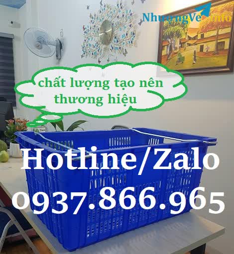 Ảnh Đơn vị sản xuất sọt quai sắt, rổ nhựa có quai sắt 2 bên,rổ nhựa có quai sắt, HS011