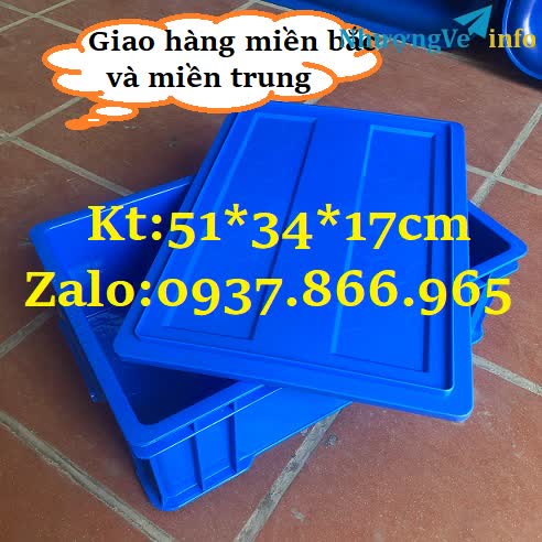 Ảnh Khay nhựa đặc bảo hành chất lượng- thùng B4 có nắp, thung nhua dac, thùng nhựa sóng nhựa bít