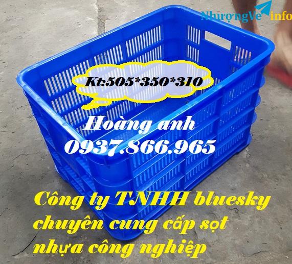 Ảnh Sọt nhựa dùng trong kho lạnh, sọt cao 31, sọt nhựa hở- sóng nhựa rỗng, sọt nhựa