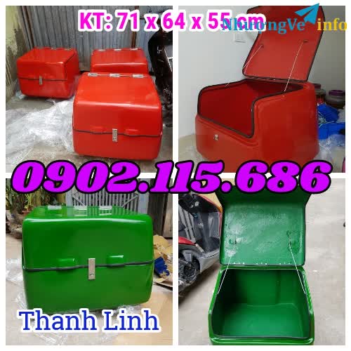 Ảnh Sản xuất thùng chở hàng sau xe máy, thùng giao hàng giá rẻ nhất Hà Nội, thùng ship hàng chuyên dụng, thùng chở hàng tiếp thị, thùng giao đồ ăn nhanh,thùng giao hàng bánh kẹo, thùng ship hàng pizza.
