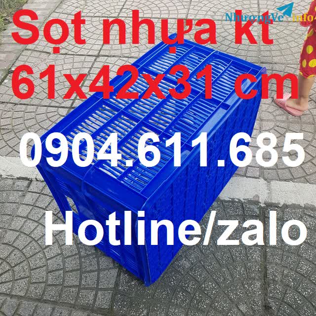 Ảnh Sóng nhựa hở đựng hàng cao 31 cm, sọt nhựa nguyên sinh, sọt nhựa hs004