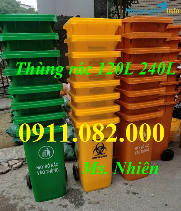 Ảnh Giá sỉ thùng rác nhựa hdpe- Thùng rác 120 lít 240 lít 660 lít giá rẻ- lh 0911082000