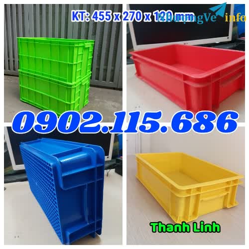Ảnh Thùng nhựa đặc, sóng nhựa bít, thùng nhựa đựng đồ