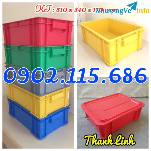 Ảnh Thùng nhựa B4, thùng nhựa đặc B4, thùng nhựa, thùng nhựa có nắp, thùng nhựa đựng đồ, sóng bít B4.