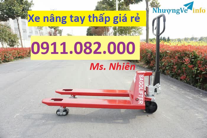 Ảnh Giá khuyến mãi xe nâng tay thấp 3 tấn- xe nâng tay giá rẻ tại vĩnh long- lh 0911.082.000